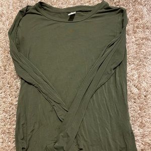 Green long sleeved top
